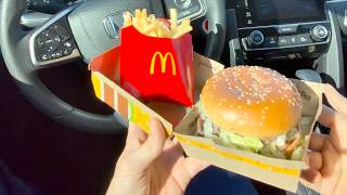 McDonalds POV | Eating the NEW Big Arch Burger! | Chewing and Crunching ASMR