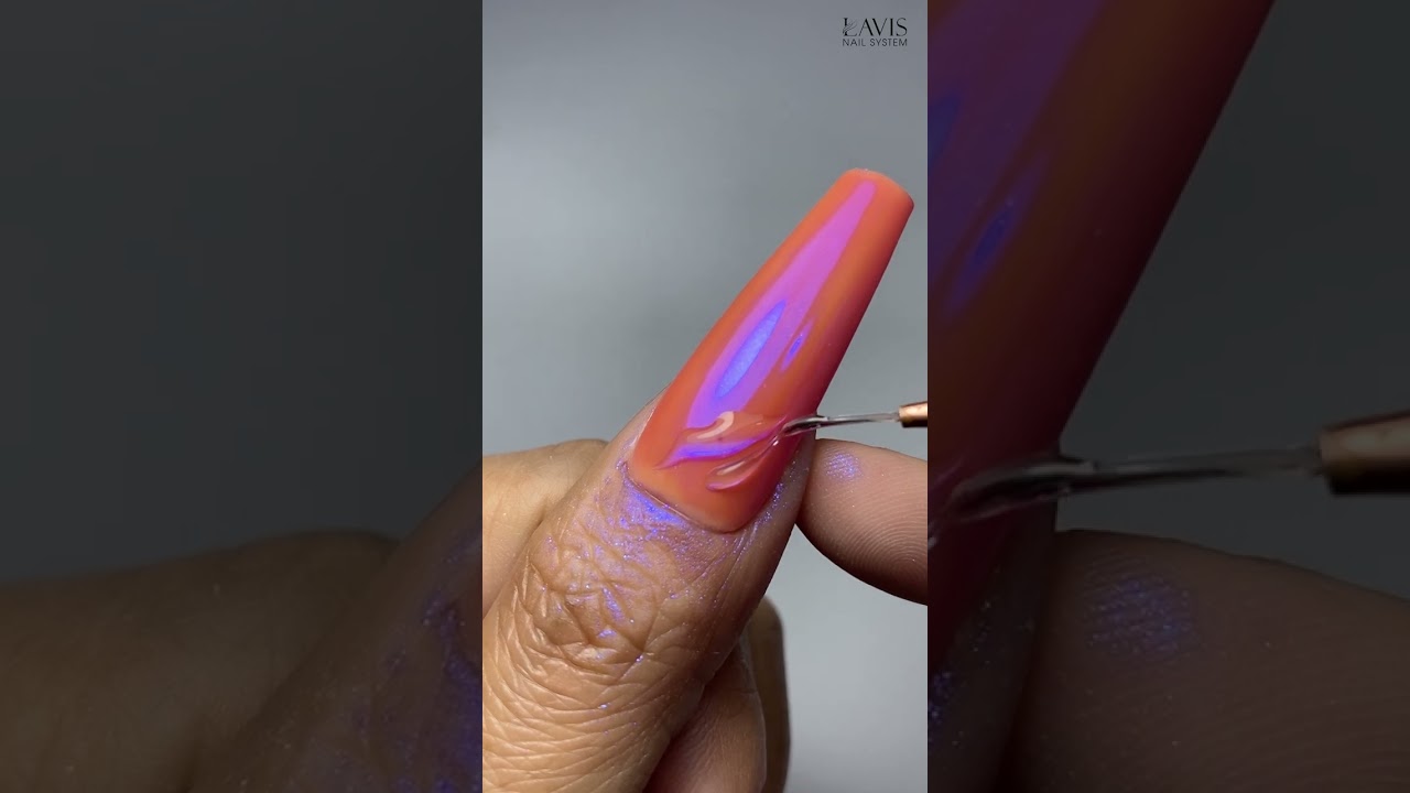 Gorgeous Nail Design with Aurora Chrome Powder - 2023 Spring Nail Tutorial