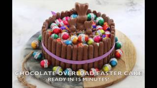 The ultimate cheats '15 minute chocolate overload easter cake' recipe
and video!! full at:
http://bakeplaysmile.com/cheats-15-minute-chocolate-overloa...