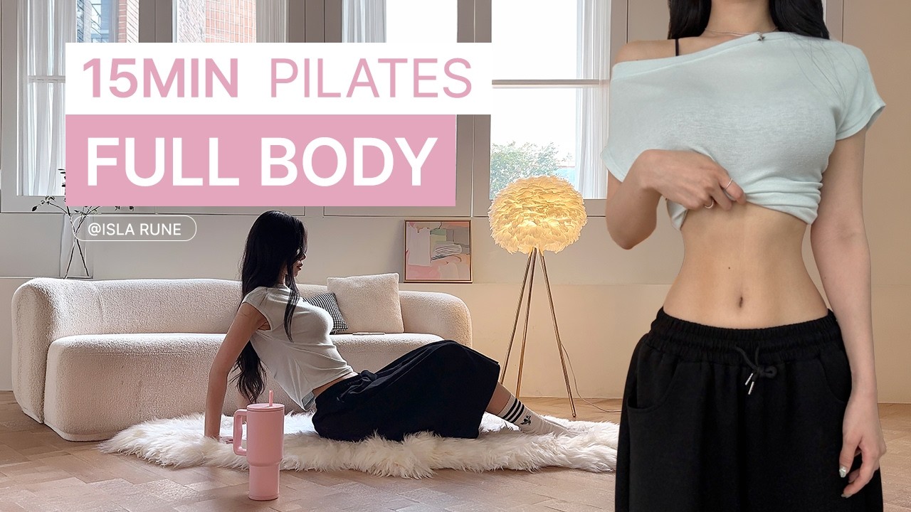 15 MIN Secret Pilates: Daily Full Body Slim Waist Workout No Equipment 🌿 (It Works)