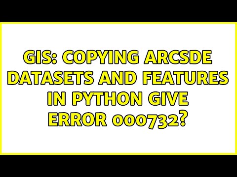 GIS: Copying ArcSDE