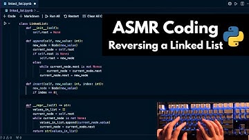 ASMR Linked List practice in Python | keyboard typing | whispered