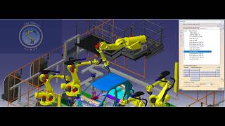 Simulation performed in DELMIA V5-6 R27 for Laser Weld Inspection.