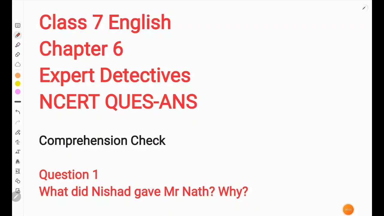 Class 7 English Expert Detectives NCERT Question-Answers