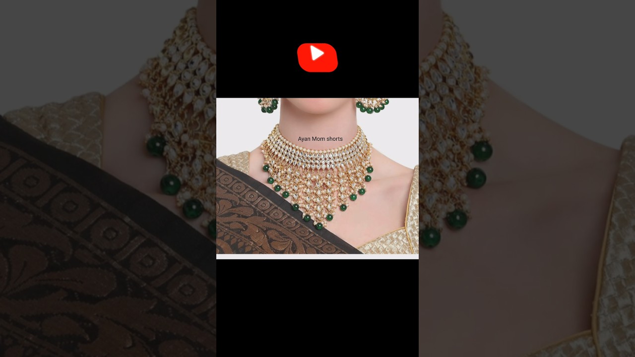 Green 💚 Kundan Necklace Set 