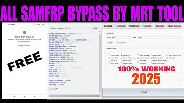 All Samsung Models FRP Bypass By MRT Tool | Without Dongle MRTTool Latest Method 2025 | 100% Working