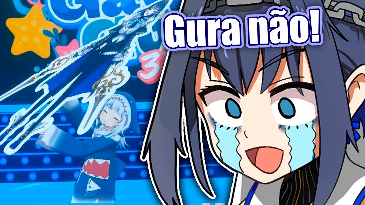 Kronii é assediad4 pela Gura mãos leves durante o show 3D!