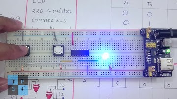 Digital Electronics Circuit in Breadboard: XOR Logic Gate, IC 7486 and  Truth Table