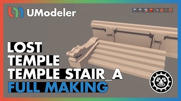 3D Modeling in Unity - Full Making Video of a TempleStair_A in the Lost Temple with UModeler