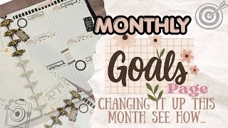 May Goals Page in my Happy Planner Parenting Layout | Changing it up this month