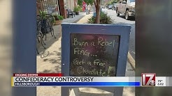 'Burn a rebel flag, get a free chocolate': Hillsborough shop owner denounces Confederate symbols
