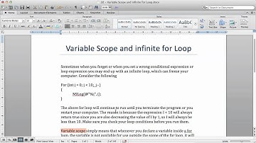 Objective C Tutorials   34   Infinite Loop and Variable Scopes