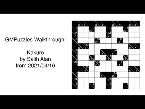 GMPuzzles - 2021/04/16 - Kakuro by Salih Alan