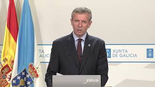 Rolda do presidente da Xunta, Alfonso Rueda, tras a reunión semanal do Goberno galego