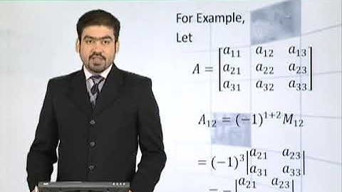 Math - Fsc Part 1 Chapter 3 Cofactor of an Element - Math