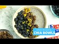Zesty blueberry-lemon chia breakfast bowls