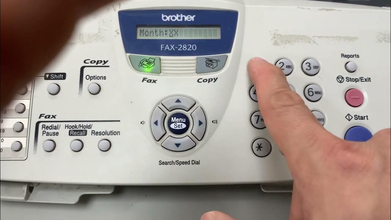 Set Date and Time of Brother Intellifax 2820 YouTube