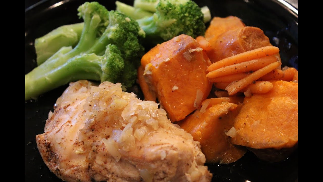 Complete Bodybuilding Meal SlowCooked Chicken & Sweet Potatoes YouTube