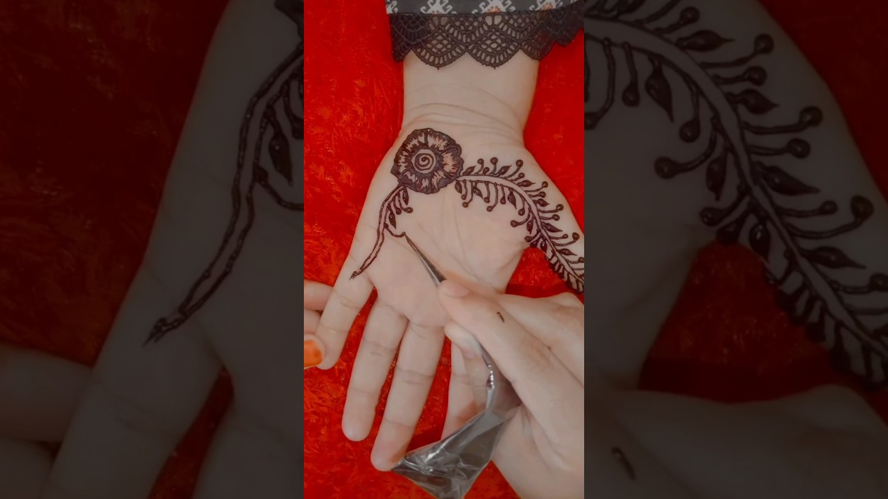 beautiful simple mehndi design #shorts