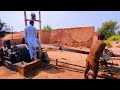 Old Black Diesel Engine Starting Testing Good Quality Old Technology work with Water System Panjab