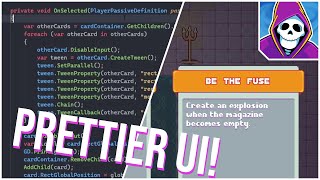Creating Animated Cards for My Roguelite's UI - Gun Game Mini Devlog 2