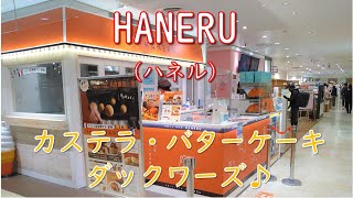 発酵バターのケーキめちゃうまいHaneruバターケーキダックワーズカステラを購入フランス産イズニーサントメール酪農協同組合の高級発酵バターを使用したスイーツ専門店
