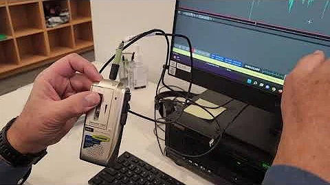 Instructions for digitizing from the microcassette player at the Lehi FSC.