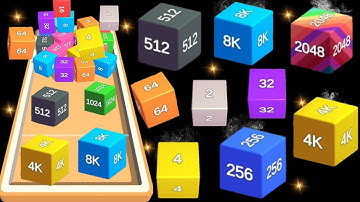Chain Cube 2048  : chain merge game #gameparkarea #2048 #numberblocks #numberpuzzle