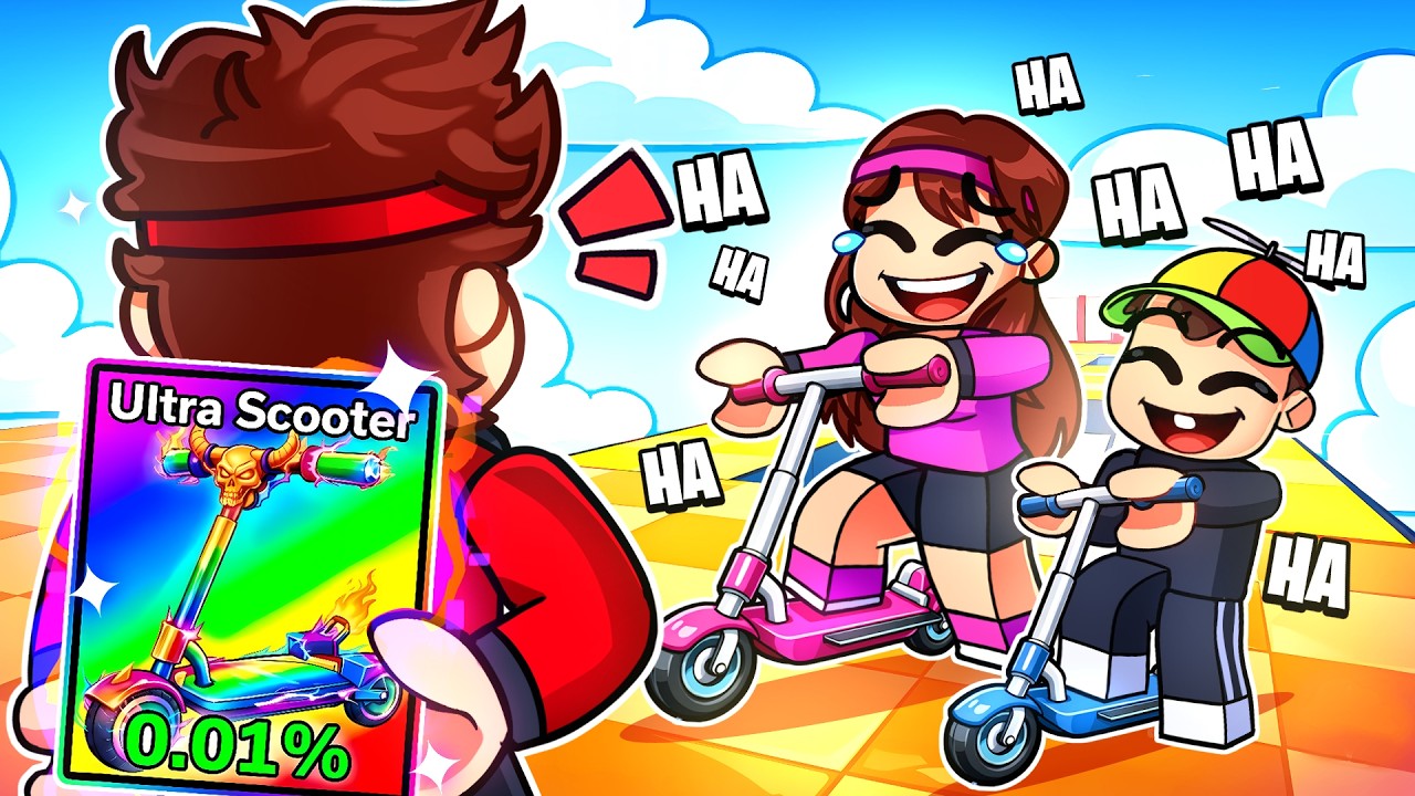 J'ai utilisé un SCOOTER à 100 000€ alors que je prétends être un Débutant sur Scooter Obby!