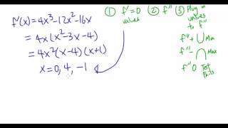 Famous Second Derivative Test: Example 1 Wealth