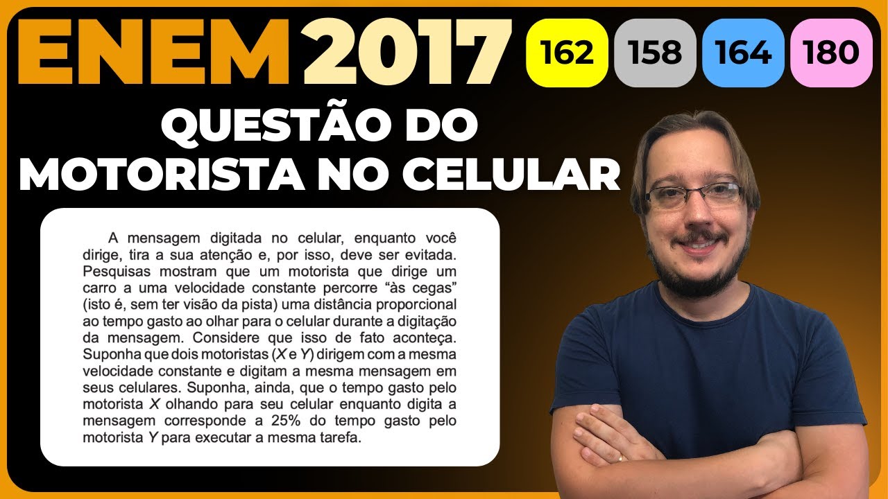 ENEM 2017 || Razão e Porcentagem || A mensagem digitada no celular ...