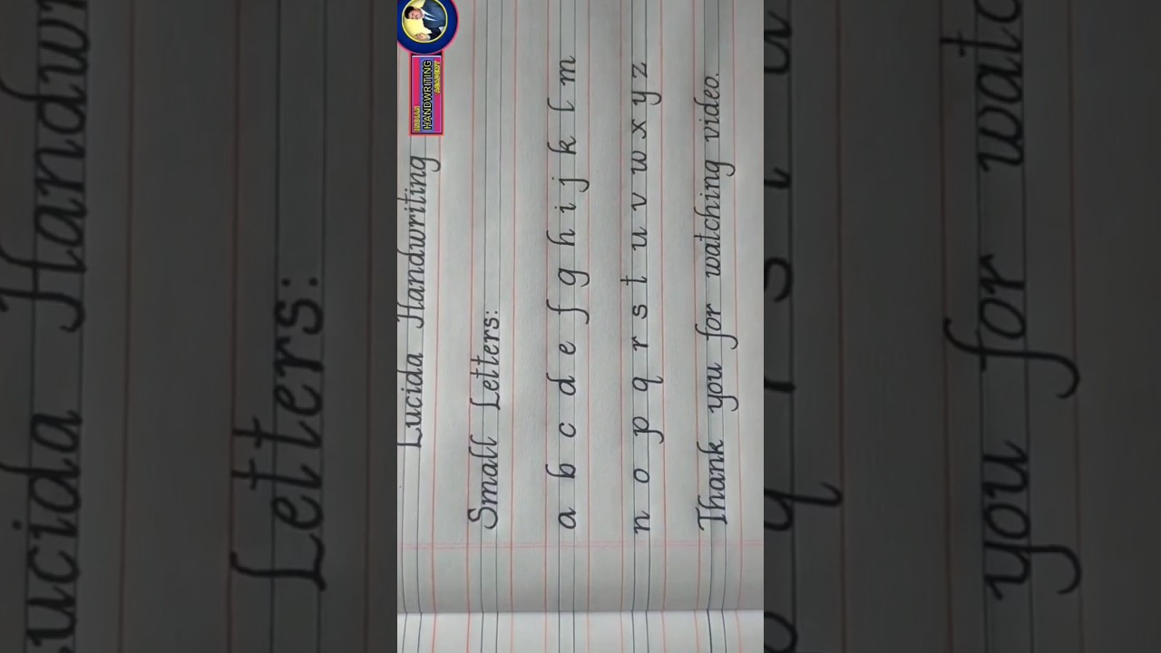 Lucida Small letters for beginners 