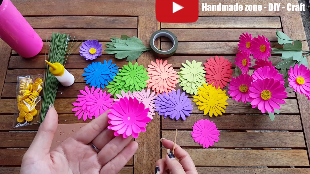 How to make daisy paper – Cách làm hoa cúc giấy handmade từ bộ kit CL60