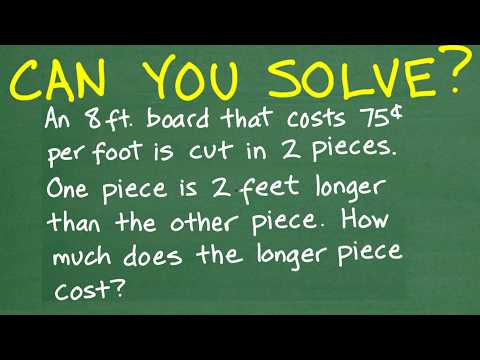 An 8-Foot Board Is Cut Into 2 Pieces… How Much Does the Longer Piece Cost?