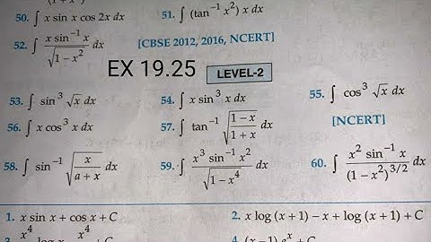 RD SHARMA EX 19.25 Q48 TO  Q60 SOLUTIONS OF CHAPTER 19 INDEFINITE INTEGRALS CLASS 12TH(PART4)
