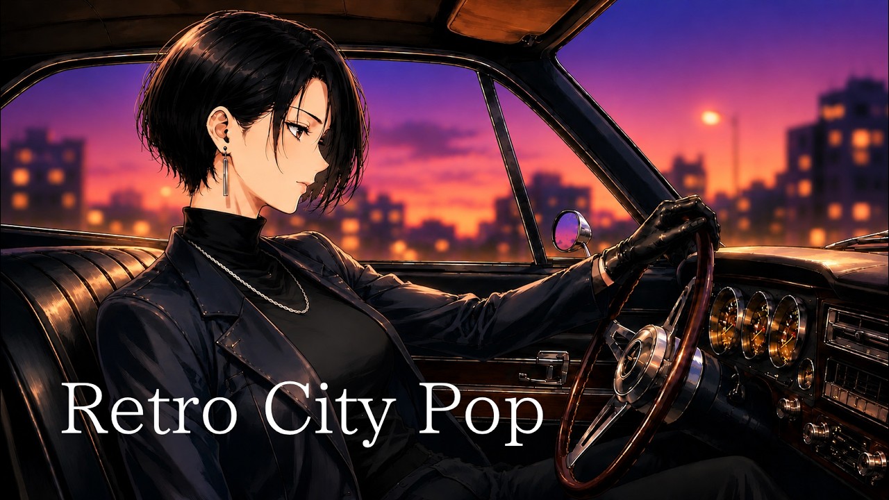 Retro City Pop] Enjoying a drive through the city at dusk. Urban