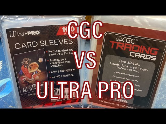 CGC Trading Cards CARD SLEEVES! Compared to ULTRA PRO PENNY SLEEVE! EZ PULL  TAB! - YouTube