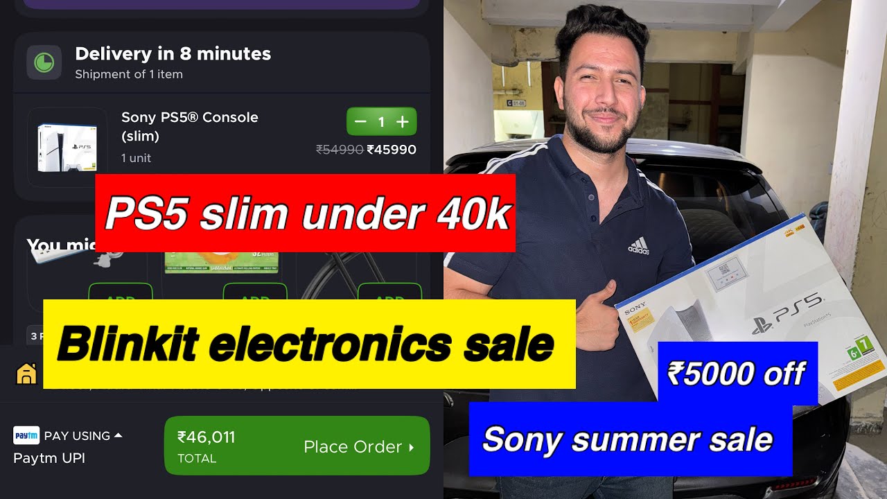 PS5 Slim under ₹40,000 😱 Blinkit Mega Electronics Sale 🔥
