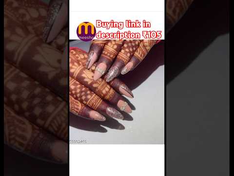 Press on nails from Meesho affordable price ₹105 #shorts