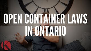 OPEN CONTAINER LAWS IN ONTARIO