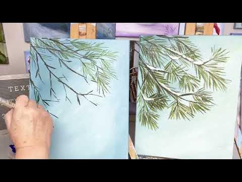 Pine Branches – Painted Paper Art