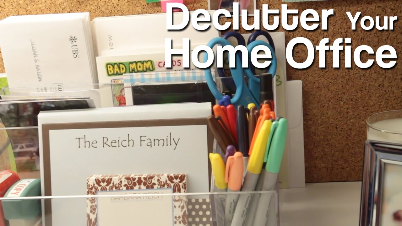 How to Declutter Your Home Office - YouTube