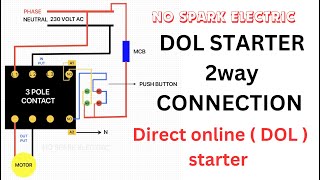 dol starter connection for 3 phase motor #music