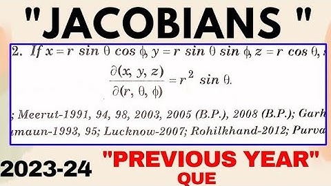 Bsc 3rd semester maths Jacobians |Previous year questions |Jacobians most important questions|