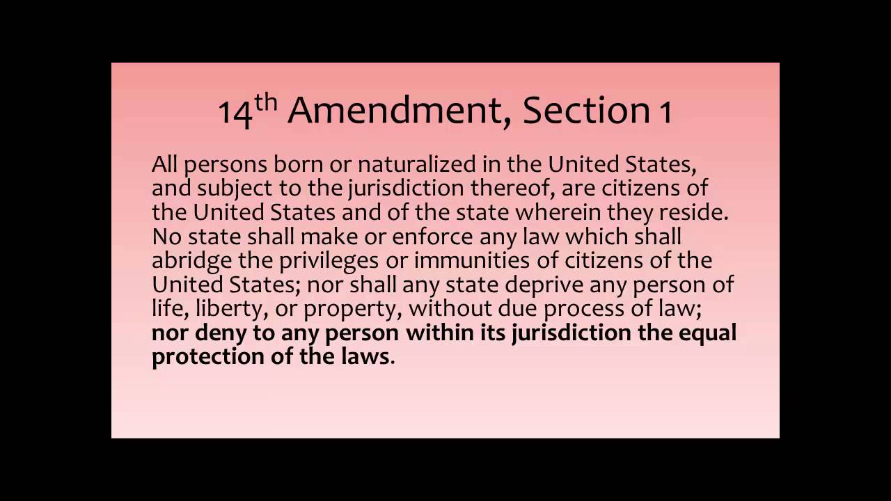 Introduction To The 14th Amendment YouTube