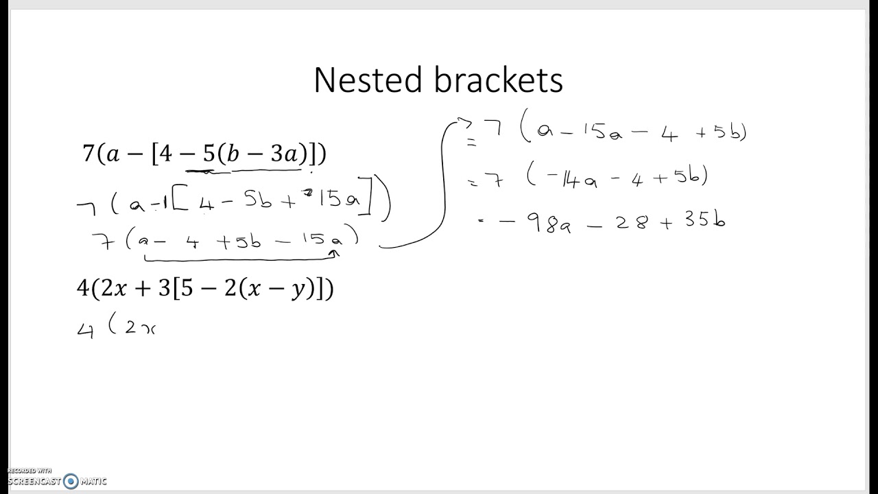 Nested brackets - YouTube