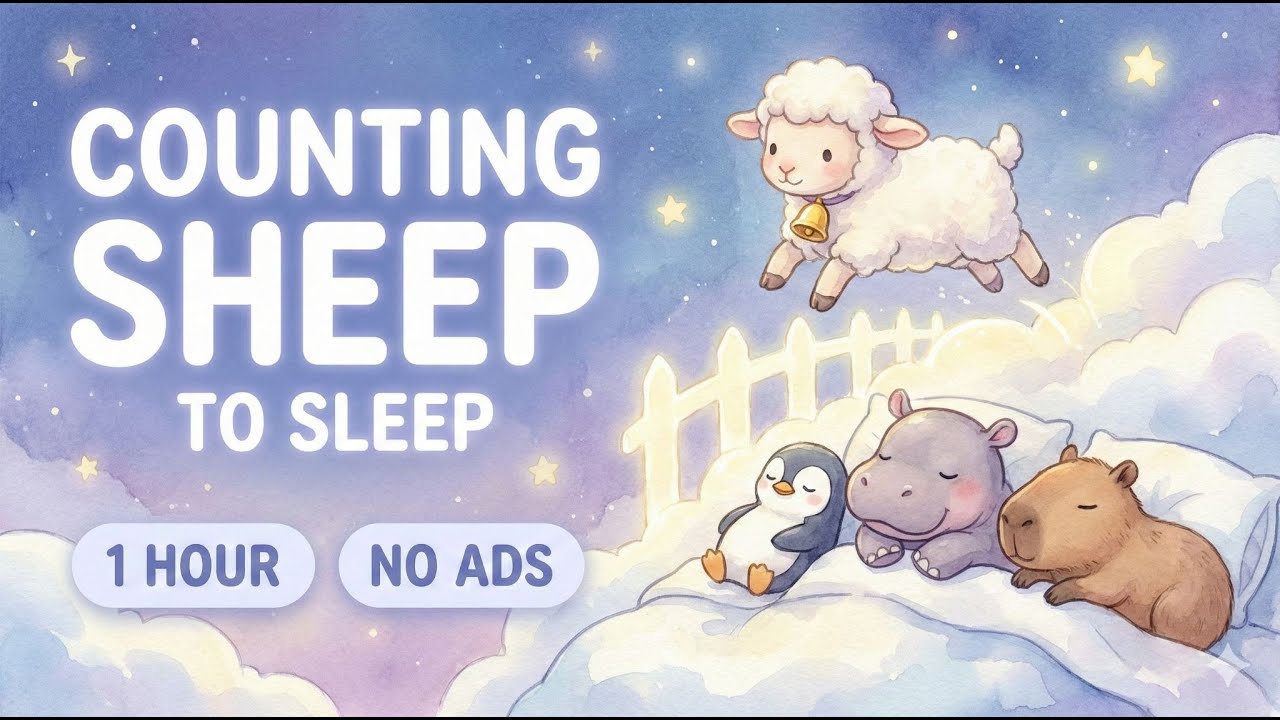 Counting Sheep to Sleep 💤 1 Hour Deep Sleep Music for Babies  Best Bedtime Routine 2026