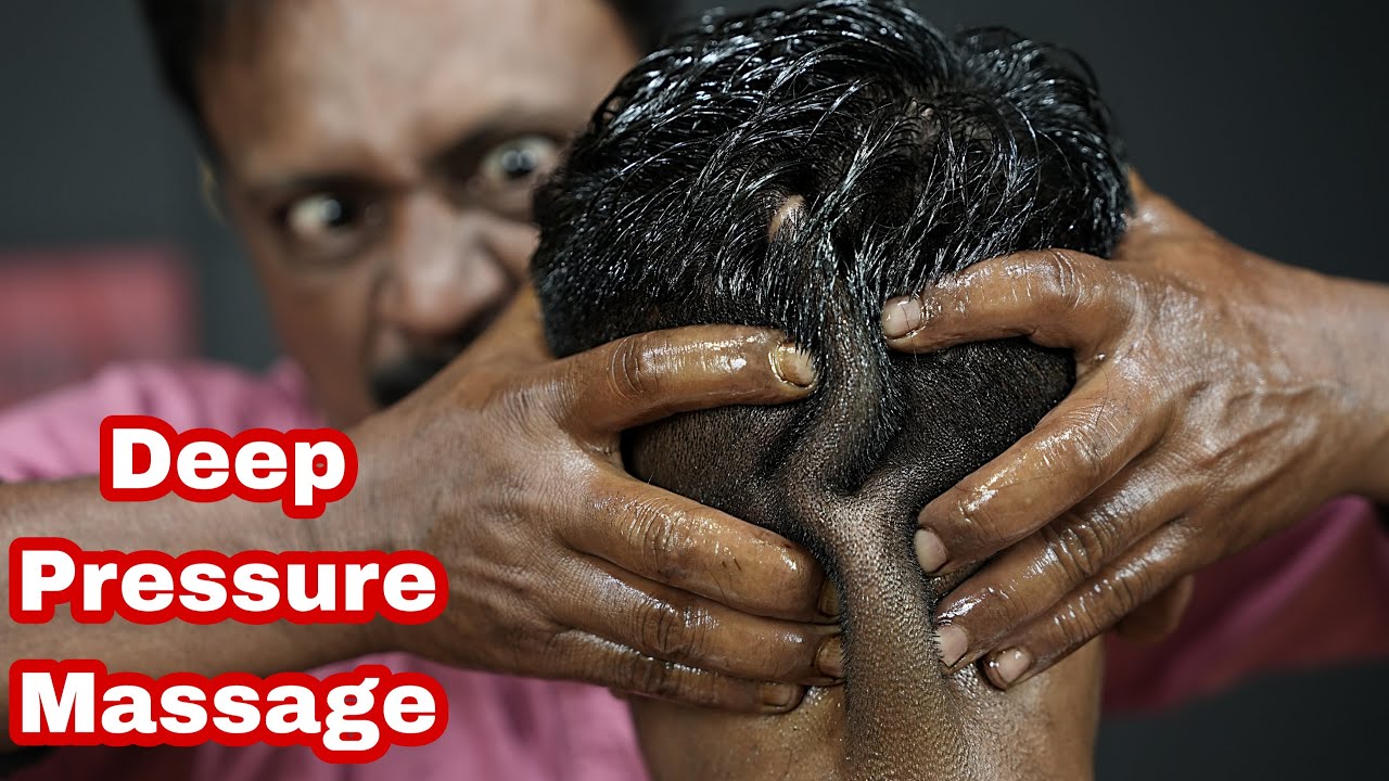 Deep Tissue Heavy Oil Head Massage With Cracking Satisfying 3D ASMR