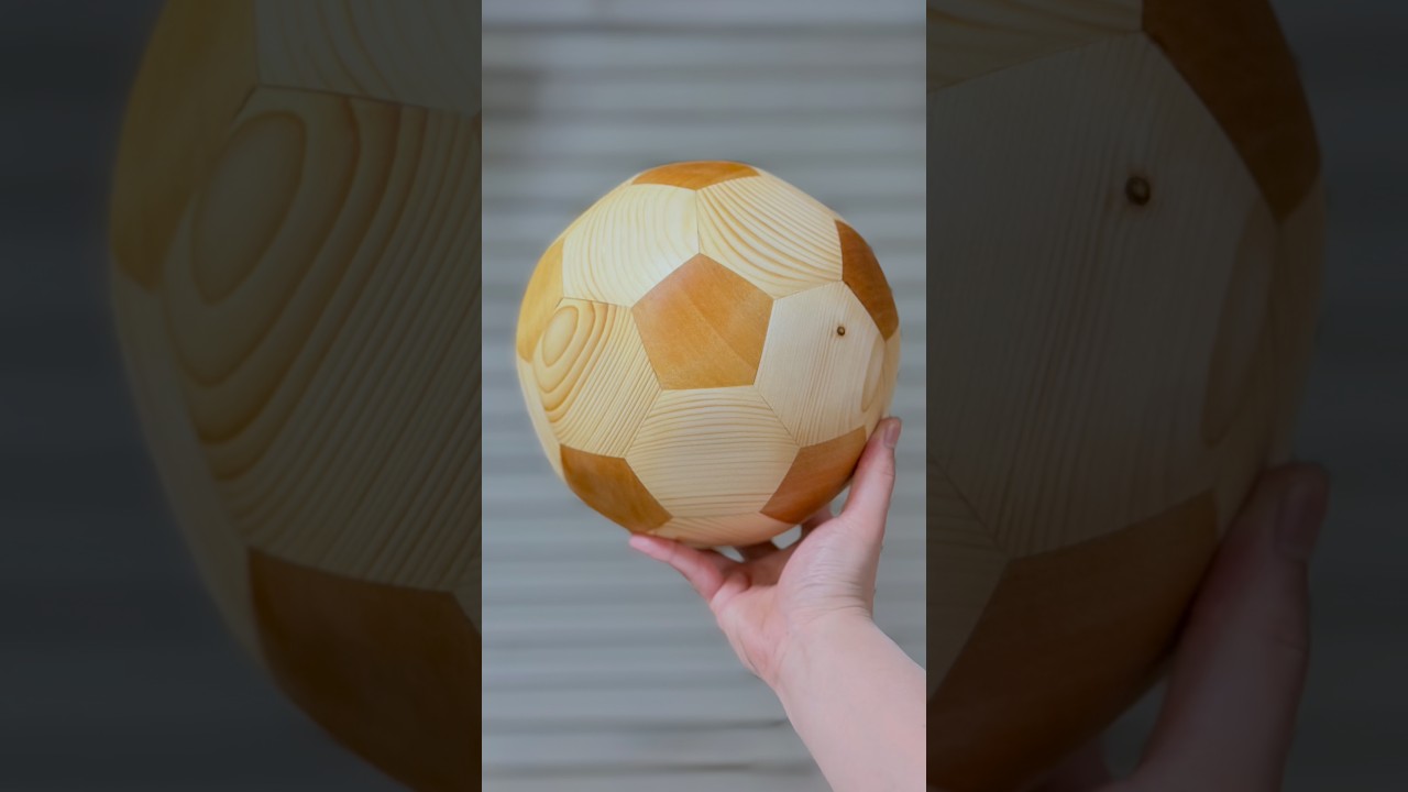 Making a Wooden Soccer Ball #shorts #woodworking #diy - YouTube