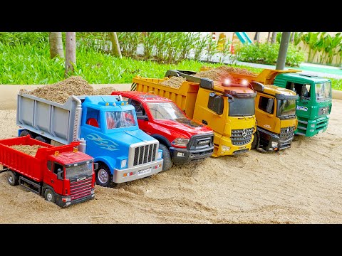 덤프트럭 포크레인 중장비 자동차 장난감 놀이 Dump Truck with Excavator Car Toy Play